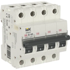 IEK ARMAT Автоматический выключатель M06N 4P B 40А - AR-M06N-4-B040 IEK ARMAT Автоматический выключатель M06N 4P B 40А - AR-M06N-4-B040