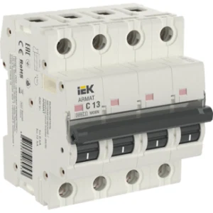 IEK ARMAT Автоматический выключатель M06N 4P C 13А - AR-M06N-4-C013 IEK ARMAT Автоматический выключатель M06N 4P C 13А - AR-M06N-4-C013