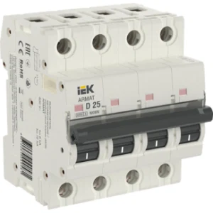 IEK ARMAT Автоматический выключатель M06N 4P D 25А - AR-M06N-4-D025 IEK ARMAT Автоматический выключатель M06N 4P D 25А - AR-M06N-4-D025
