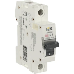 IEK ARMAT Автоматический выключатель M10N 1P C 1А - AR-M10N-1-C001 IEK ARMAT Автоматический выключатель M10N 1P C 1А - AR-M10N-1-C001