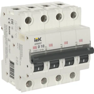 IEK ARMAT Автоматический выключатель M10N 4P D 10А - AR-M10N-4-D010 IEK ARMAT Автоматический выключатель M10N 4P D 10А - AR-M10N-4-D010