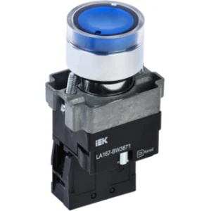 IEK Кнопка управления LA167-BW3671 d=22мм RC 1з с подсветкой синяя - BBT20-BW3671-1-12-67-K07 IEK Кнопка управления LA167-BW3671 d=22мм RC 1з с подсветкой синяя - BBT20-BW3671-1-12-67-K07
