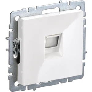 IEK BRITE Розетка компьютерная RJ45 кат.5E РК10-БрБ белый - BR-K10-1-K01 IEK BRITE Розетка компьютерная RJ45 кат.5E РК10-БрБ белый - BR-K10-1-K01