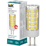 IEK Лампа светодиодная CORN капсула 3Вт 12В 4000К керамика G4