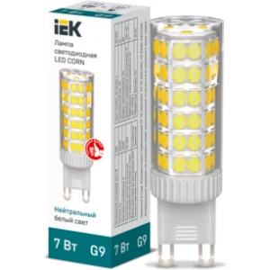 IEK Лампа светодиодная CORN капсула 7Вт 230В 4000К керамика G9 - LLE-CORN-7-230-40-G9 IEK Лампа светодиодная CORN капсула 7Вт 230В 4000К керамика G9 - LLE-CORN-7-230-40-G9