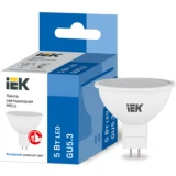 IEK Лампа светодиодная MR16 софит 5Вт 230В 6500К GU5.3