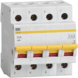 IEK Выключатель нагрузки (мини-рубильник) ВН-32 4Р 20А - MNV10-4-020 IEK Выключатель нагрузки (мини-рубильник) ВН-32 4Р 20А - MNV10-4-020