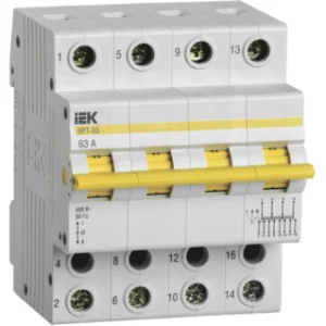IEK Выключатель-разъединитель трехпозиционный ВРТ-63 4P 63А - MPR10-4-063 IEK Выключатель-разъединитель трехпозиционный ВРТ-63 4P 63А - MPR10-4-063