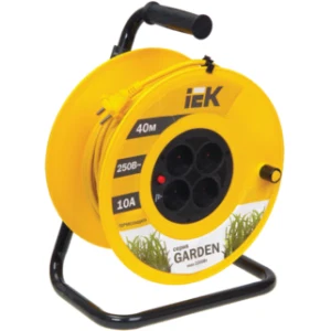 IEK Катушка УК40 с термозащитой 4 места 2P/40м 2х1,0мм2 GARDEN - WKP23-10-04-40 IEK Катушка УК40 с термозащитой 4 места 2P/40м 2х1,0мм2 GARDEN - WKP23-10-04-40