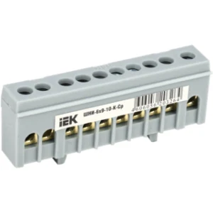 IEK Шина L "фаза" в корпусном изоляторе на DIN-рейку ШНИ-6х9-10-К-Ср - YNN10-69-10KD-K02 IEK Шина L "фаза" в корпусном изоляторе на DIN-рейку ШНИ-6х9-10-К-Ср - YNN10-69-10KD-K02