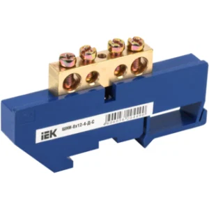 IEK Шина N "ноль" на DIN-изоляторе ШНИ-8х12-4-Д-С - YNN10-812-4D-K07 IEK Шина N "ноль" на DIN-изоляторе ШНИ-8х12-4-Д-С - YNN10-812-4D-K07